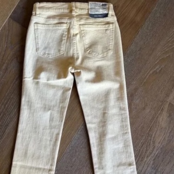 DL1961 MARA ANKLE MID RISE STRAIGHT IN BUTTERSCOTCH RAW - Picture 8 of 11